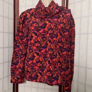 JOHN HENRY FLORAL BLOUSE TOP HIGH‎ NECK SIZE 16
